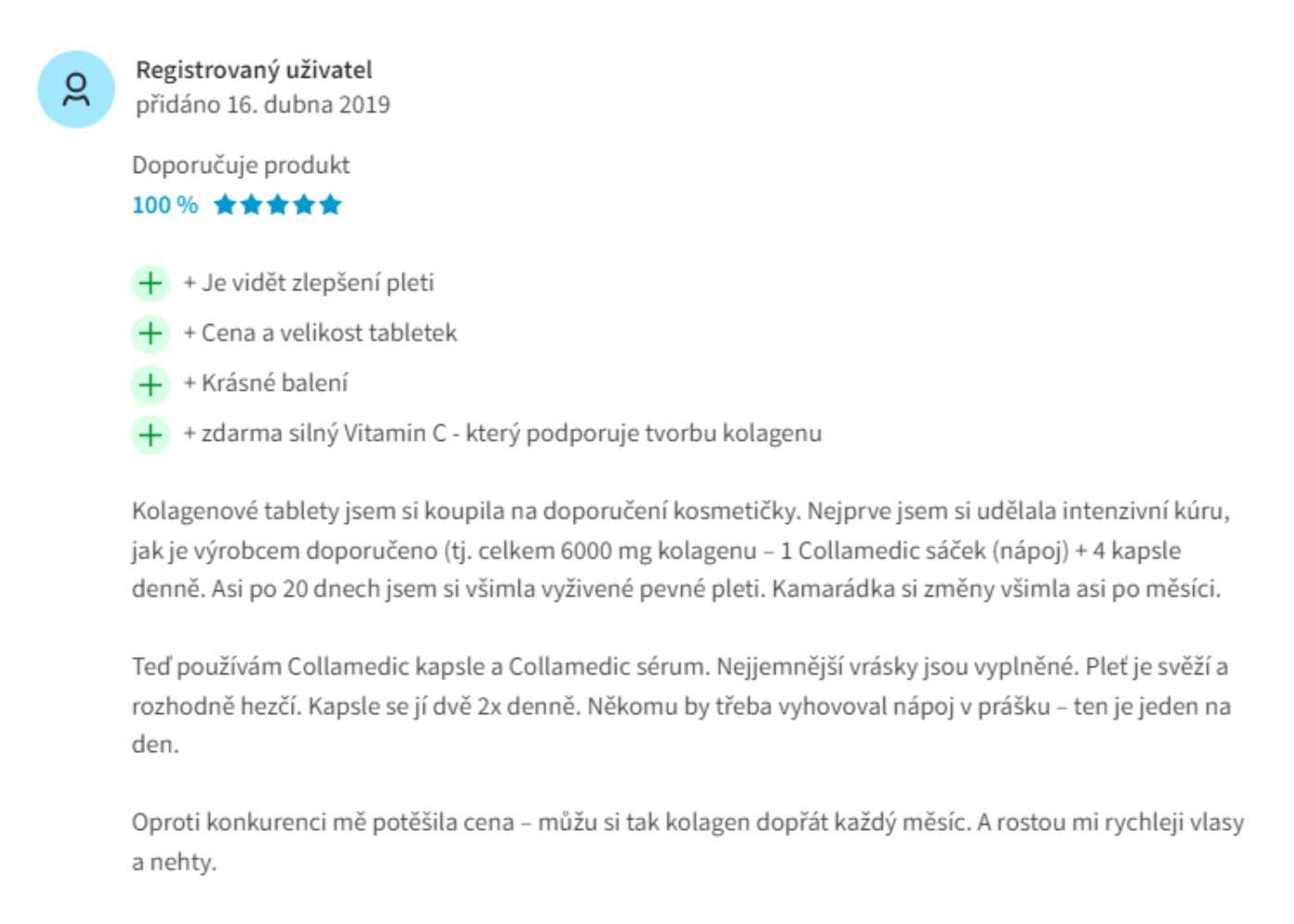 Collamedic - nejlepší kyselina hyaluronová recenze